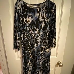 Black and Blue Leopard Print Dress Size M